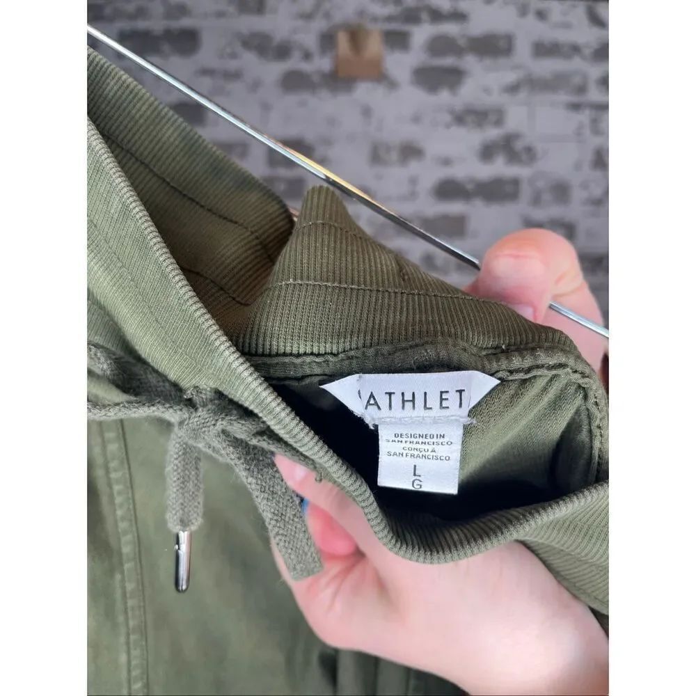 Athleta | women olive green joggers cotton blend - Picture 2 of 10